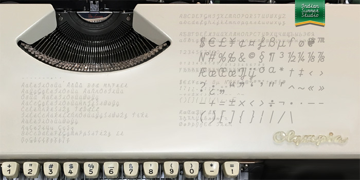 Olympia 1966 SF Cursive typewriter font