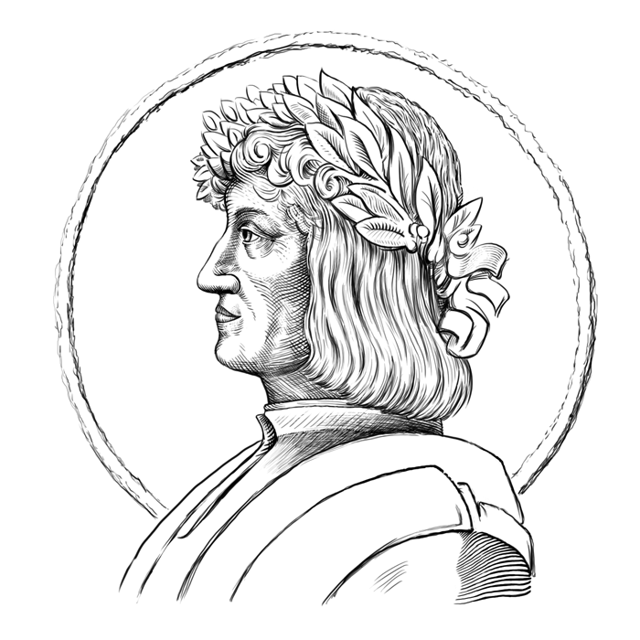 Aldus Manutius — Aldus New Roman typeface — cover illustration