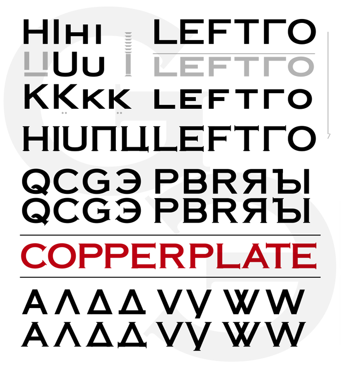 font Selectric Copperplate · Copperplate Gothic