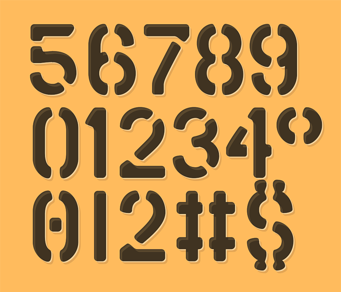 font Ideal Stencil Machines