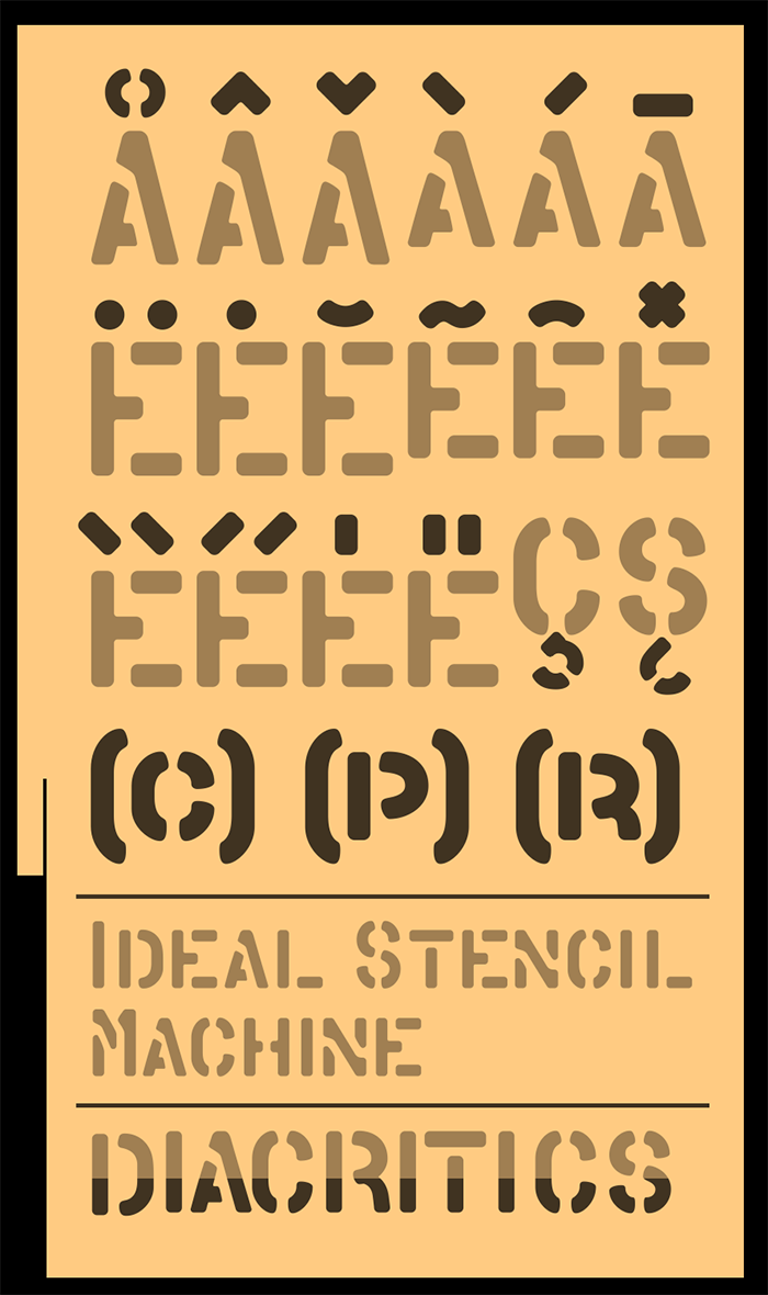 font Ideal Stencil Machines